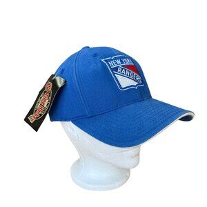 New York Rangers Strapback Cap Hat One Size Embroidered NHL Hocket Blue